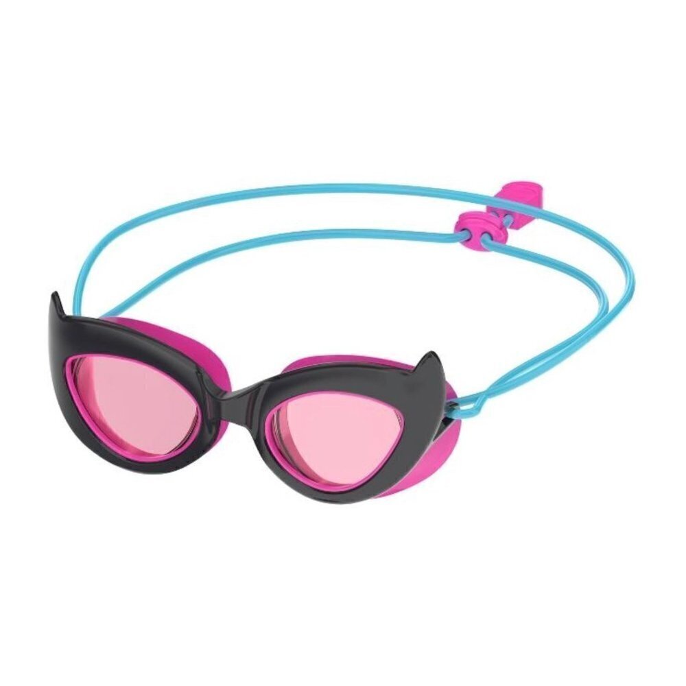 Speedo Kids' Sunny Vibes Cat Eye Swim Goggles Pink Black Summer Pool UV